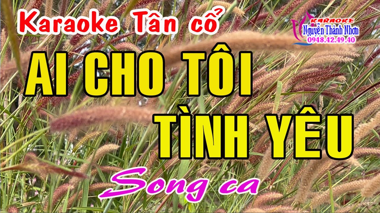 Karaoke tân cổ AI CHO TÔI TÌNH YÊU - SONG CA