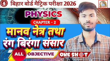 मानव नेत्र तथा रंग बिरंगा संसार | Class 10th Physics Objective 2026 || Human Eye || Class 10th 