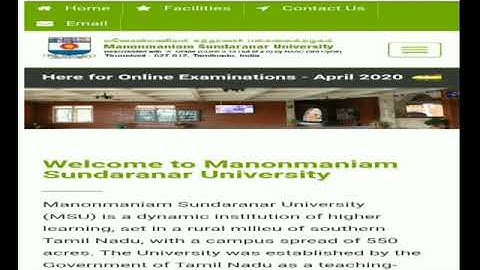 Mock Test|Final Semester Exam. April-2020|Manonmaniam Sundaranar University.