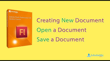 New , Open and Saving Docment in FLash CS6 Tutorial