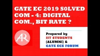 GATE EC 2019 SOLVED 4 COM | Digital com., | Bitrate
