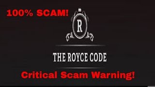 The Royce Code Scam Warning! royce-code.com scam website!