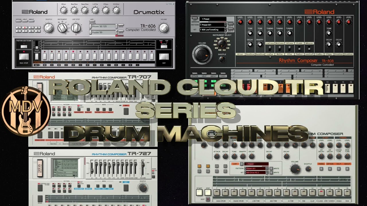 Roland Cloud TR-606 / 707 / 727 / 808 / 909 Drum Machine Quick