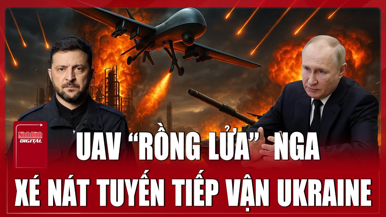 Thời sự Quốc tế sáng 1/12: Drone Rồng lửa Nga đốt xuyên lưới chắn, uy hiếp tuyến tiếp vận Ukraine