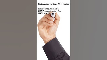 State Abbreviations - Pennsylvania