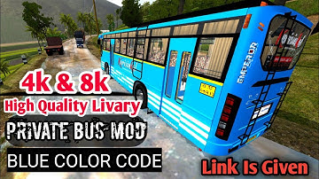 Private Bus mod with high quality Livary of blue body code | Nk game zone