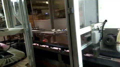 Sanitary napkins auto infeeding into bagger with stacker