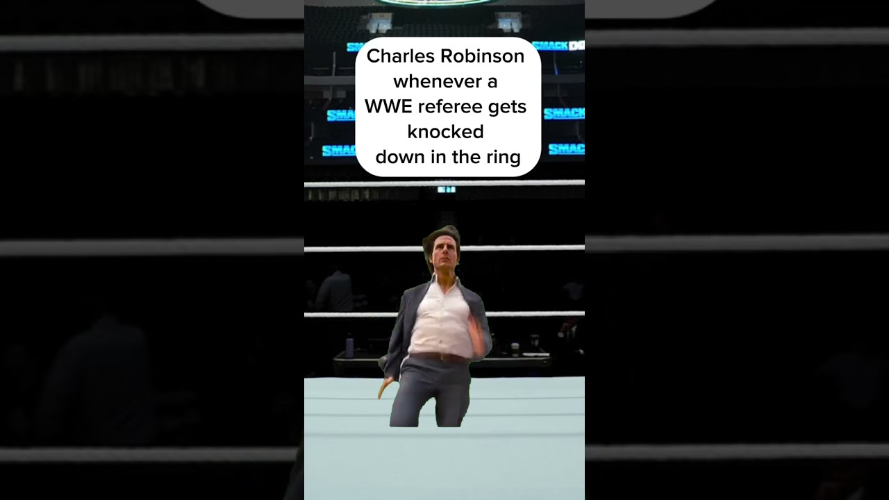 WWE ref Charles Robinson saves the day #wwe #referee #wrestling