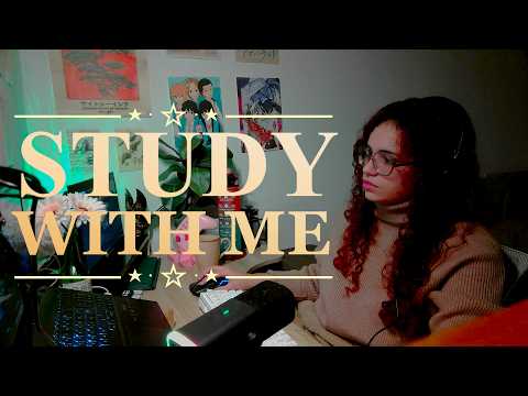 4H ✦ Study With Me 📚 50/10 pomodoro ✦ fireplace sounds🔥