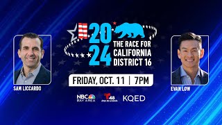 LIVE: District 16 debate between Sam Liccardo and Evan Low