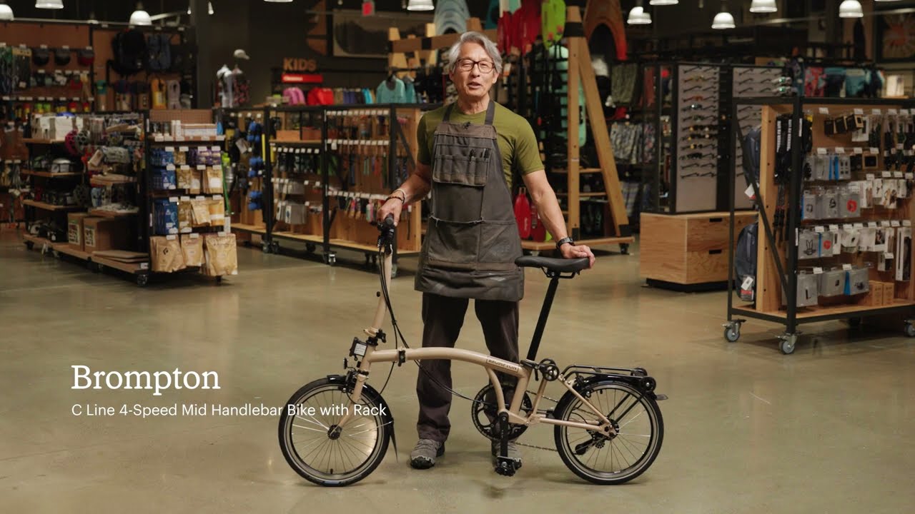 Preview of Brompton C Line 4-Speed Mid Handlebar Bike with Rack Video