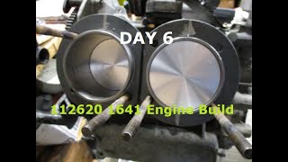 How to Rebuild a 1641 VW air cooled Engine  DAY6 pistons cylinders heads  112620 1641 Engine Build