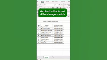 MEMBUAT KALIMAT CORET di Excel sangat mudah?