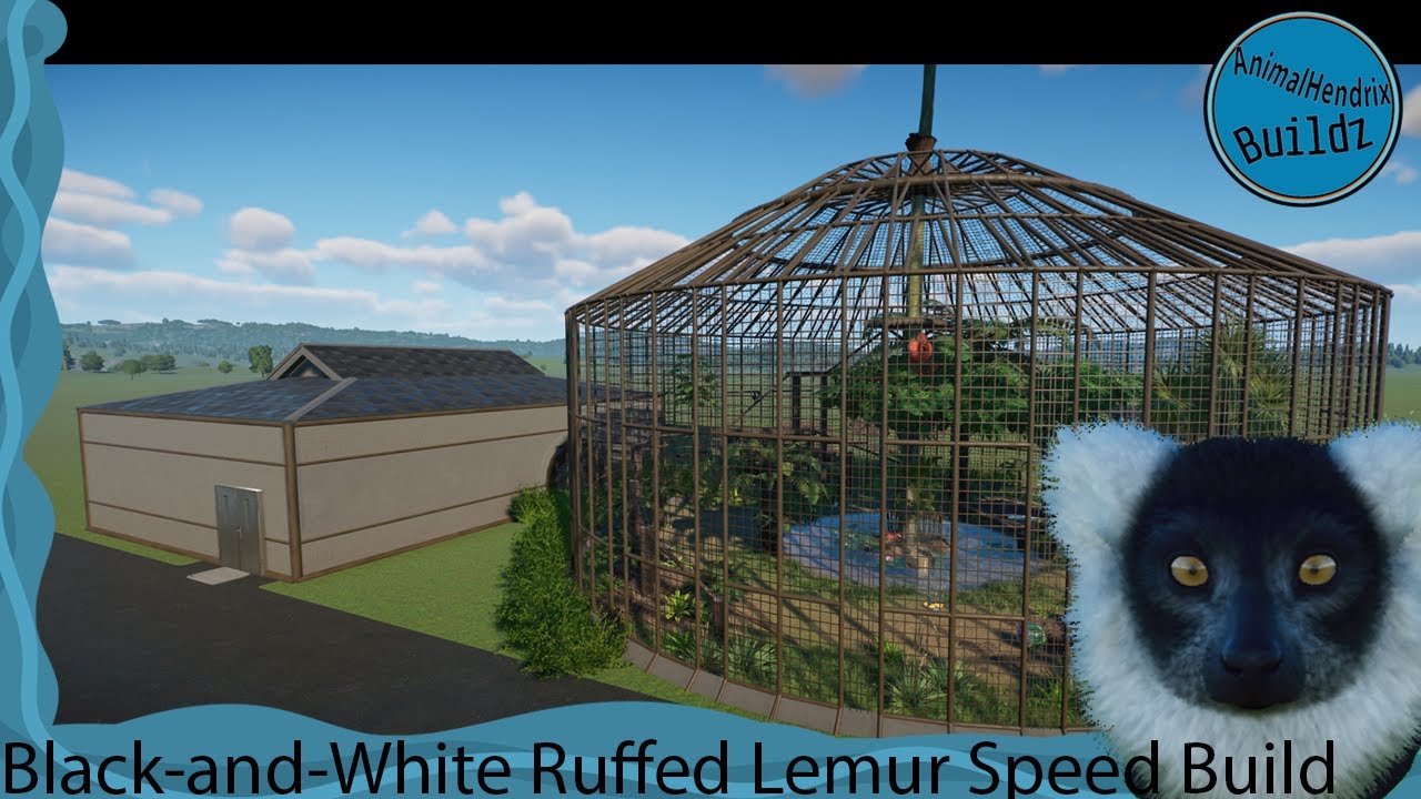 View of Black-and-White Ruffed Lemur Speed Build | A Habitat For Everyone - YouTube