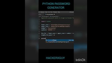 Python password generator        #shorts