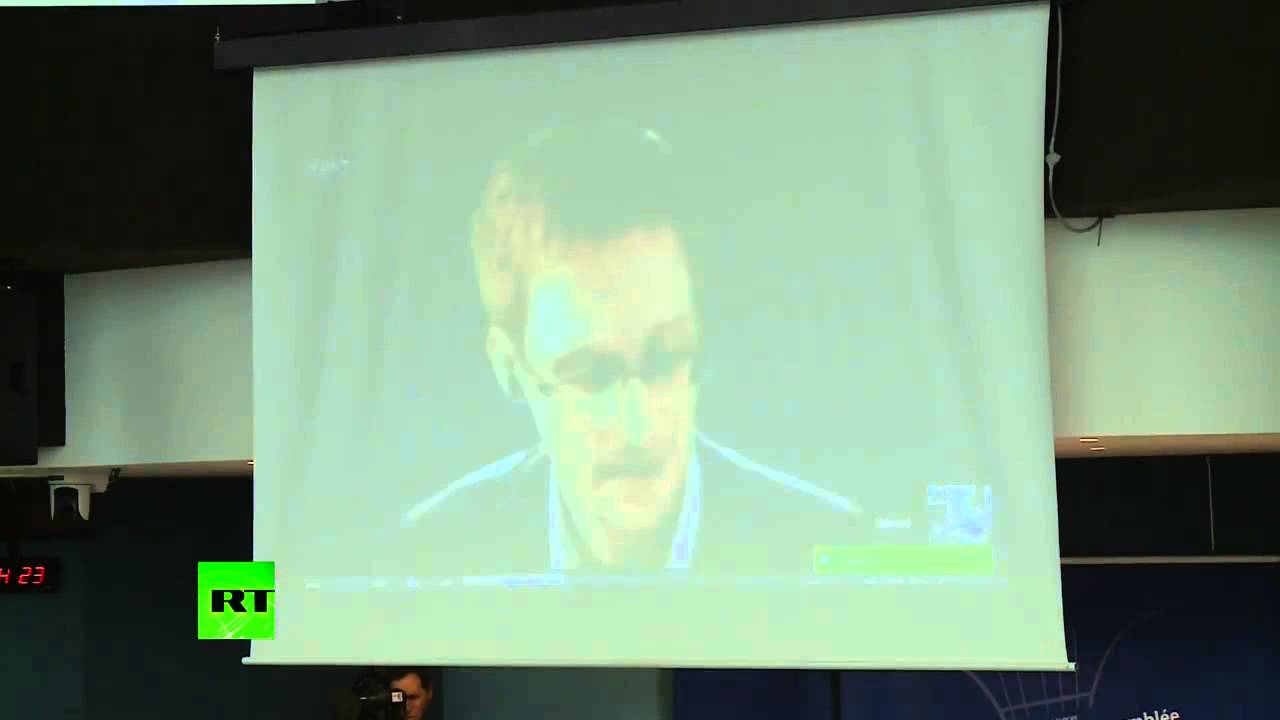 Mass Surveillance: Snowden testifying speech to the Council of Europe in Strasbourg