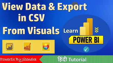 9. How to view Data and Export in CSV from Power BI Visuals | Power BI for Beginners