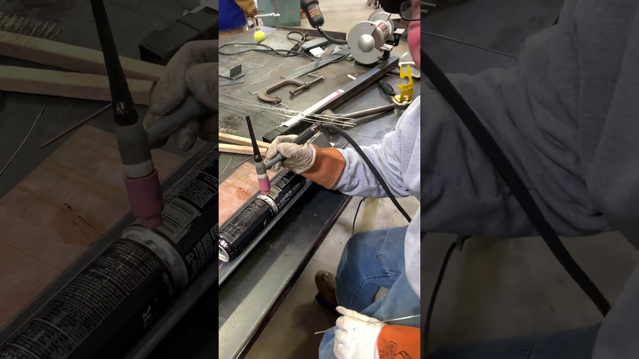 Tig welding pop cans together YouTube