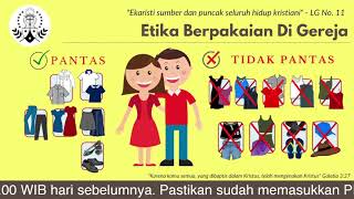 Misa Harian Pekan Biasa XXXIII - Kamis, 18 November 2021 - Pukul 06.00 WIB