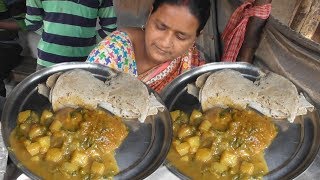 Superhit Dynamic Bhabi - Roti with Curry @ 5 rs Only - Best Indian Street Food