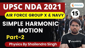 2:00 PM - UPSC NDA 1 2021 • Air Force Group X • Navy • Physics by Shailendra Singh • Harmonic Motion