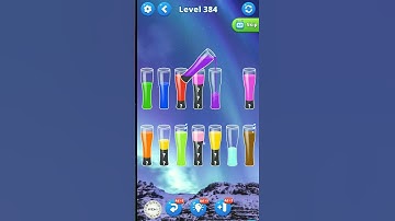Water Sort Puzzle Game Level 384 #watersortpuzzle #watersortgame #mobilegame #colorpuzzle #games