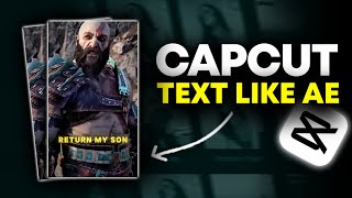 Ae Like Text in Capcut | Tutorial | Sensei Editor