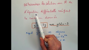 Résoudre une équation différentielle avec une condition -Terminale