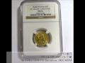 スペイン金貨イザベル2世　80レアル金貨de Vellon 1844 PS Barcelona　NGC MS64