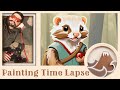 Painting Time Lapse [FerretBerry] Forest Fellowship 🍂 Boardgame in the making by FrancisCostavolcano