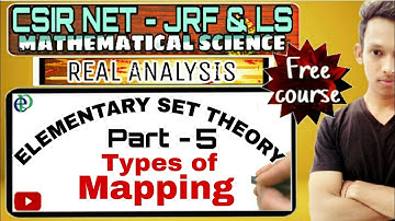 CSIR NET - SET THEORY || TYPES OF MAPPING || PART - 5