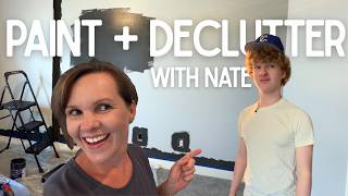 Painting + Decluttering with My 17-Year-Old Son | Teen Bedroom Glow-Up