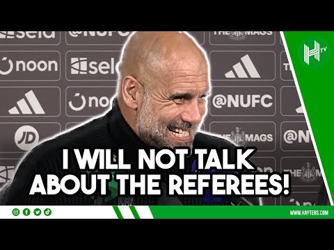 WON T TALK ABOUT REFEREES Pep Guardiola Newcastle 2 1 Man City