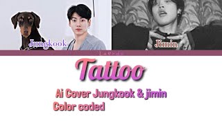 Tattoo - Ai jungkook and jimin by bts color coded Resimi