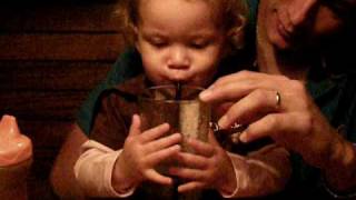 emma blowing bubbles