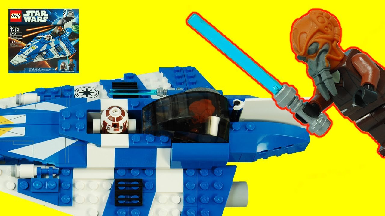 LEGO STAR WARS - Plo Koon Jedi Starfighter - stop motion review 8093 ...