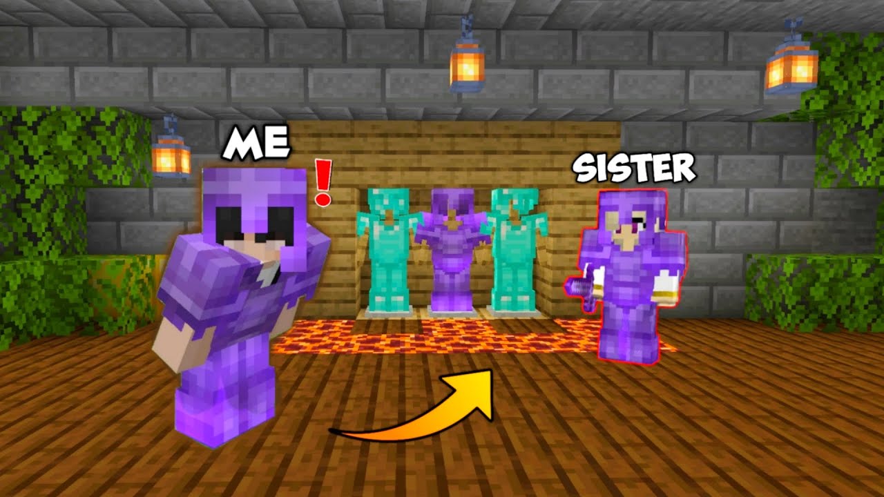 Stealing Netherite Armour From My Sister In Minecraft | Trolling Sister ...