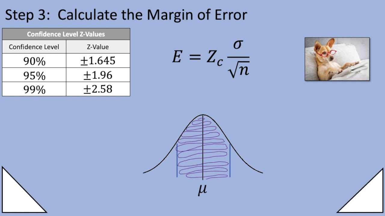 6.1 Confidence Intervals for the Mean LARGE SAMPLES - YouTube
