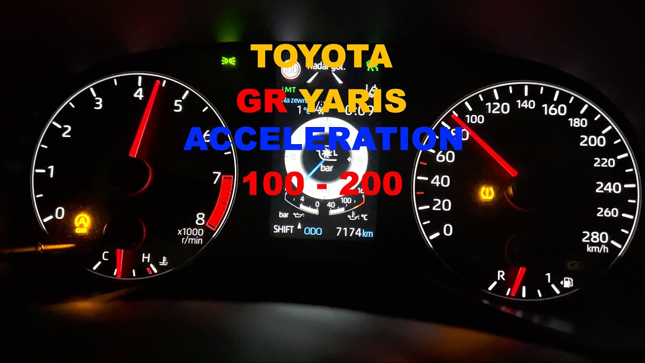 Toyota GR YARIS, Acceleration 100-200 - YouTube