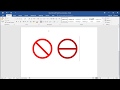 How to insert No Entry sign in Word