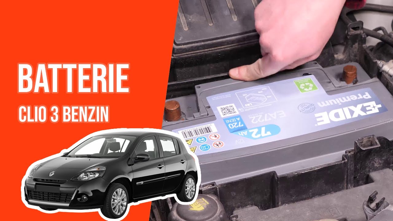 Batterie Karte Fast Leer Renault Clio Batterie wechseln CLIO 3 1.4 16V 🔋 - YouTube