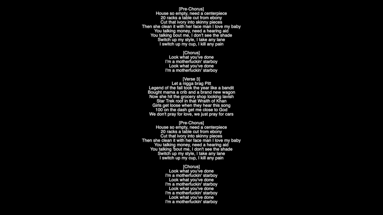 Full Lyrics Starboy The Weeknd Featuring Daft Punk Album 