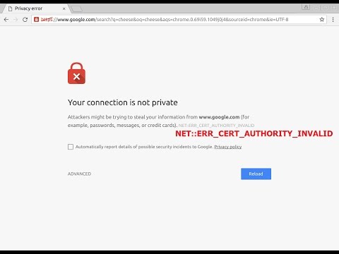 Fix Your Connection is not private NET:ERR_CERT_AUTHORITY_INVALID Error (100% Fix)