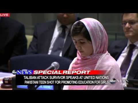 Girl Shot in Head by Taliban, Speaks at UN: Malala Yousafzai