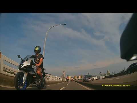 【車禍影片】有沒有在看路啦  ( 2023.06.13 台北市中興橋