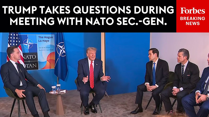 President Trump Takes Multiple Questions From Reporters During Meeting With NATO Secretary-General