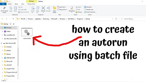 How To Create An Autorun Using Batch File