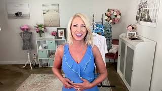 Susan Graver Soleil Ruffle Faux Wrap Swim Dress on QVC