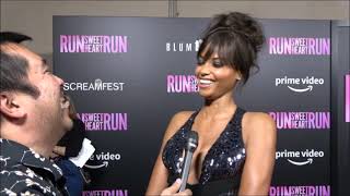 Ella Balinska Carpet Interview for Prime Video's Run Sweetheart Run | Screamfest 2022