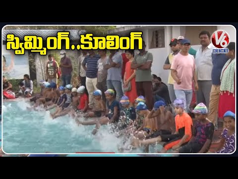 People Show Interest To Swimming Due To Summer Effect | Warangal | V6 News - V6NEWSTELUGU
